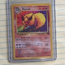 Pokemon TCG Flareon 19/64 Jungle 70HP Rare Unlimited English 1999 Regular on eBay