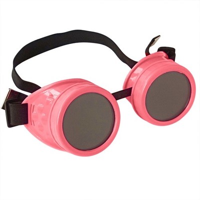 ASVP Shop Pink Cyber Steampunk Schweiß Goggles Goth Cosplay Vintage Brille Rund