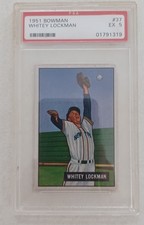 1951 Bowman Whitey Lockman #37 PSA 5-EX