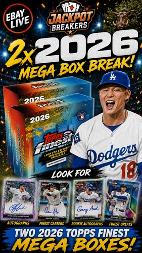 #1215 PYT 2026 Topps Finest Baseball 2 Mega Box Break - Pick Your Team!