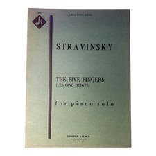 IGOR STRAVINSKY The Five Fingers Kalmus Piano Solo Vintage Nuovo Vecchio Stock 1985