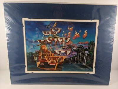 Disney Parks Pirates of the Caribbean Matted Art Print by James Crouch 18x14'' 