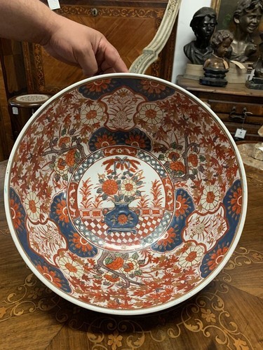 GRANDE CERAMICA GIAPPONESE IMARI DECORO NATURALISTICO XIX SECOLO - Picture 10 of 15