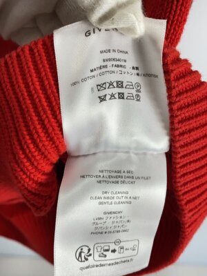 GIVENCHY レッド セーター コットン100% s-l400.jpg