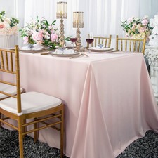 Wedding Linens Inc. 54" x 96" Rectangular Scuba Wrinkle-Free Tablecloths