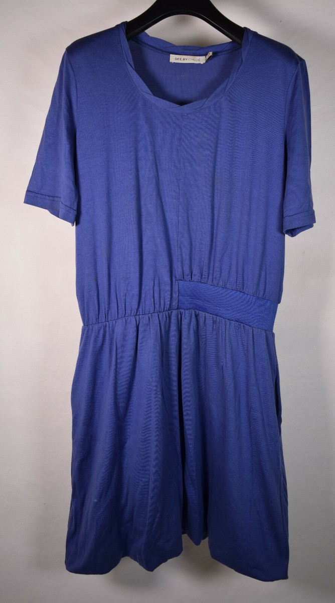see by chloe blue silk dress See by Chlo - Silk Dress - Navy blue