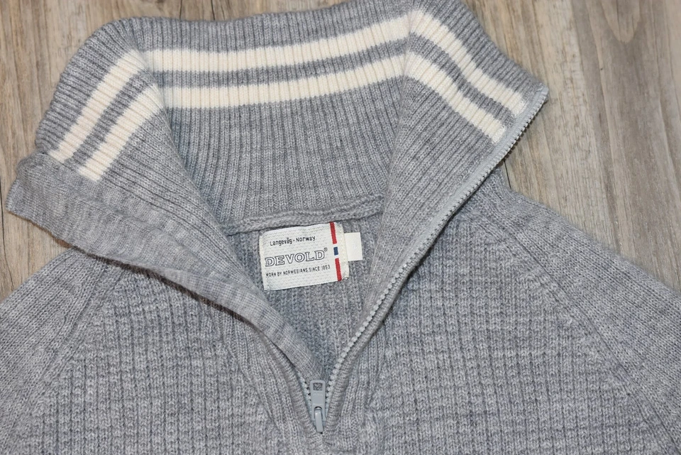 DEVOLD Varde Zip Neck  Pullover 100% Wolle  Gr. L - Bild 2 von 4