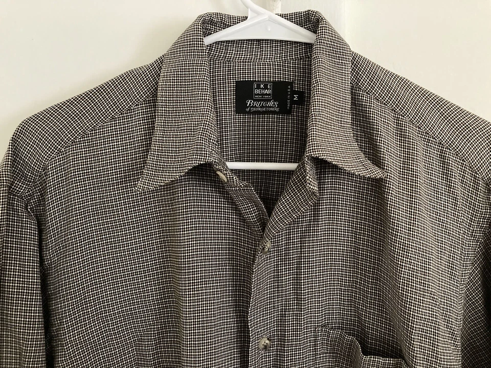 Camisa Informal IKE BEHAR Britches Of Georgetowne Talla Mediana Hecha en EE. UU. Foto 3 de 4