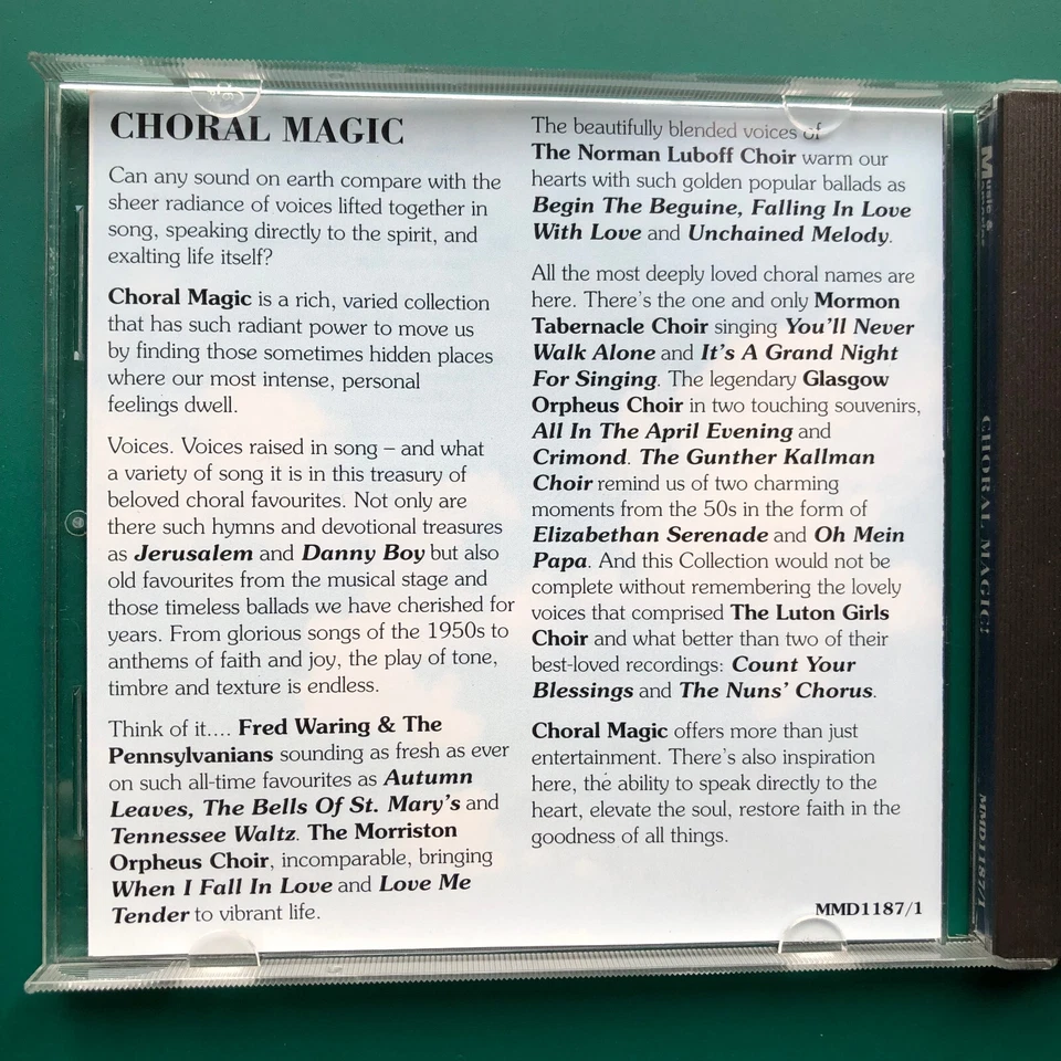 CHORAL MAGIC (Vol. 1, Golden Favourites) CD Treorchy Mormon Tabernacle Morriston - Image 3 of 4