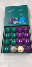 Pool Table Balls Aramith Premier 2" Green  Purple Pro Cup  Silver 8 Ball
