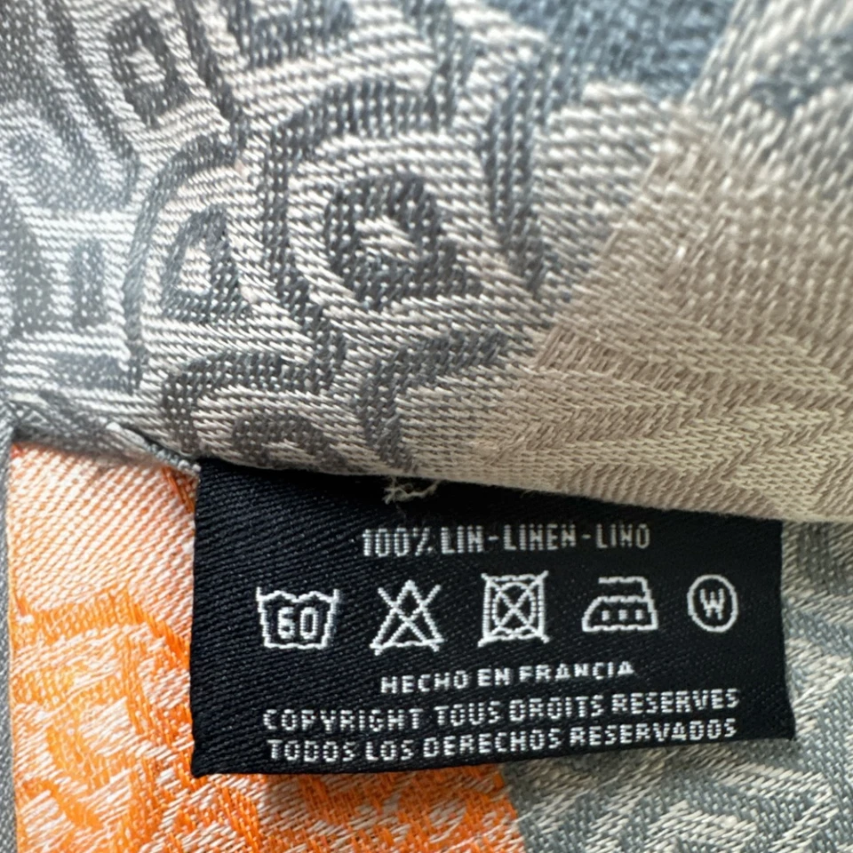 Le Jacquard Francais Runner Pondichery Spices Orange Linen 20 X 59 NWT - Image 4 of 4