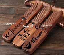 personalized beard  hair Comb, handcrafted anti static wooden comb, grooming
