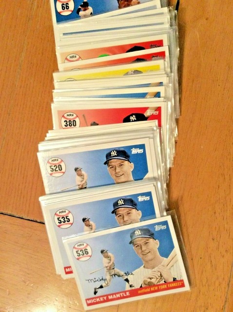 Mickey Mantle home run history 2006 2007 Topps updates card pick lot #251-#401