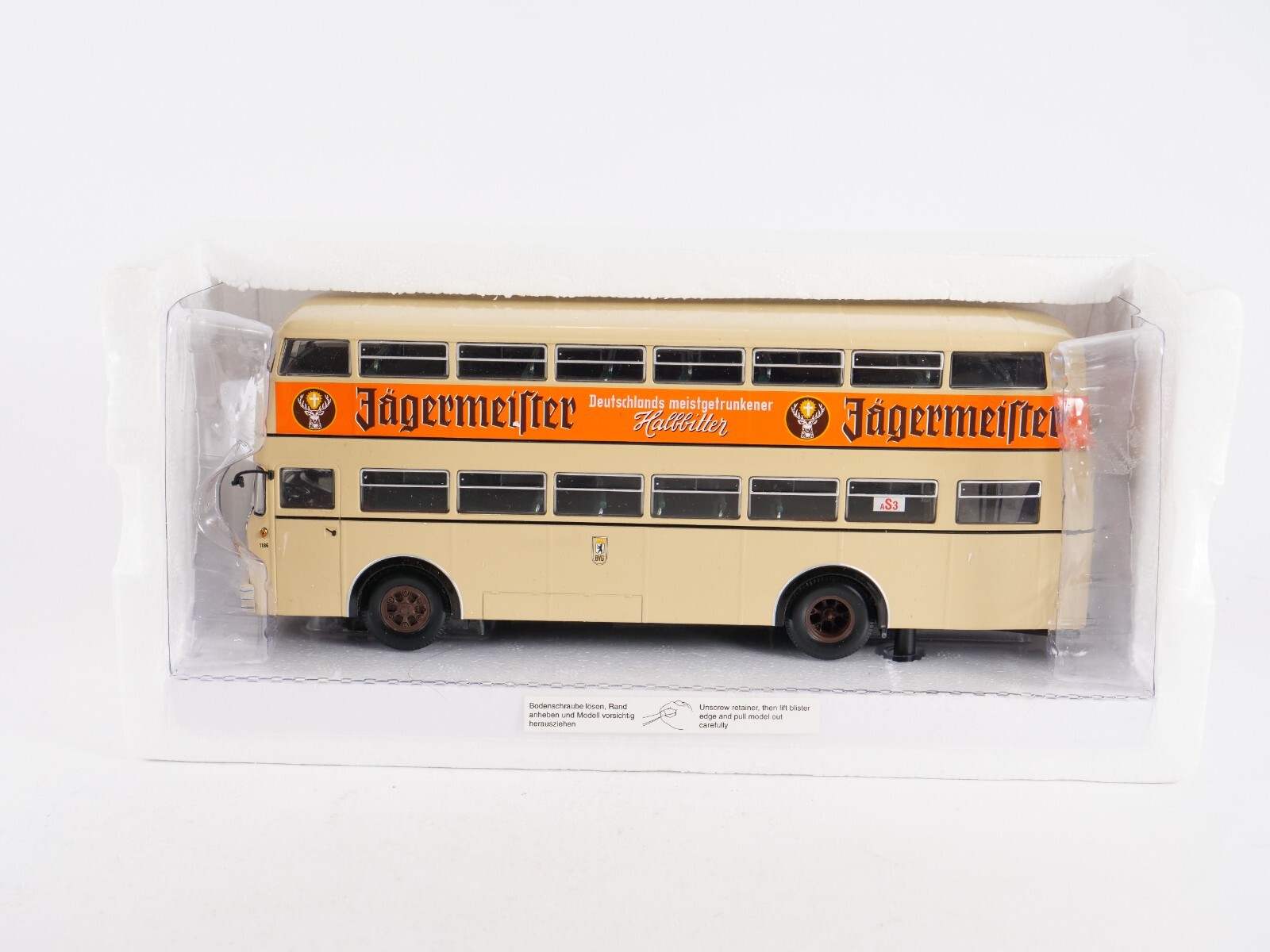 Brekina Büssing D2U double decker, BVG - Gold trader 1960, 1:87 | Model
