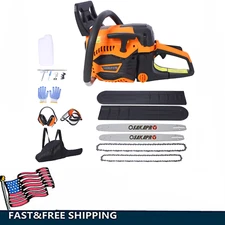 Gas Powered Chainsaw 62CC 2-Stroke  18" 20" Handheld Cordless Petrol Chain Saw