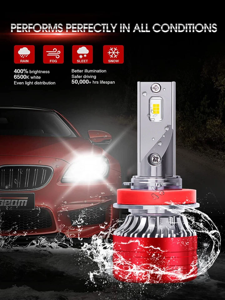 Kit de faros LED 9005 9006 para Cadillac Seville SLS Sedán 1992-2004 Foto 4 de 4