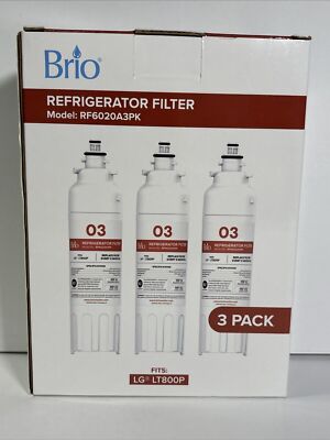 Brio Refrigerator Filter 3-pack for LG LT800P RF6020A3PK