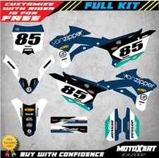 Custom Graphics, Full Kit for Kawasaki KX 85 2014 - 2020 FLOW Style stickers