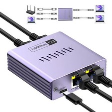 Ethernet Splitter 1 to 3 1000Mbps High Speed Internet Splitter RJ45 Port LAN ...