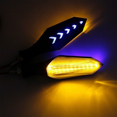 LED Turn Signal Sequential Flowing Brake Lights For Motorcycle Yamaha MT07 FZ-09 - Picture 3 of 11