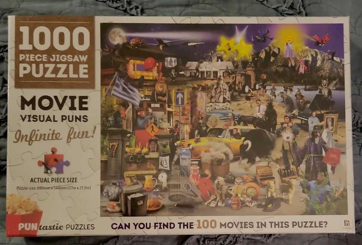 PunTastic Puzzles Movie Visual Puns 1000 Piece Jigsaw Puzzle NEW SEALED