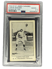 1922 E121 American Caramel Curtis Walker Series of 120 Phillies PSA 2.5