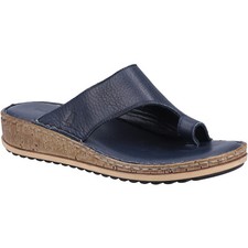 Womens Hush Puppies Elissa Leather Toe Post Wedge Slip On Sandals Ladies UK 3-8