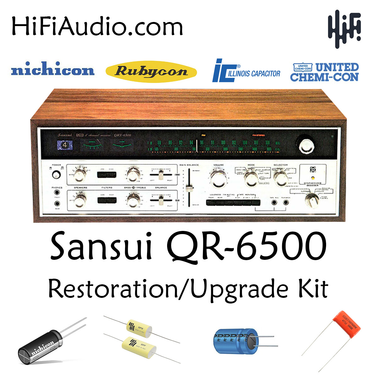 Sansui QR-6500 rebuild restoration recap upgrade kit repair