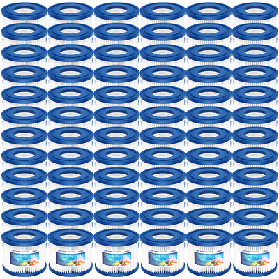72Pack Type VI Hot Tub SPA Pool Filter Replacement For Coleman Saluspa Lay-Z-Spa