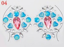 Strass Cover Busen Tempor&auml;r ca 6 x 8 cm Schmuck Tattoo