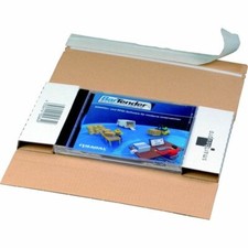 100 CD Versandkarton für 1 CD mit Jewel Case mit Adressfenster / CD Karton
