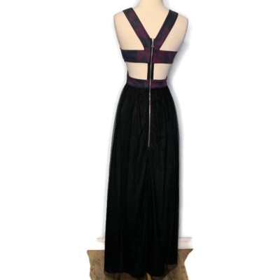 Free People Shakuhachi Cut Out Back Zipper Long Maxi Tulle Skirt Dress Size  XS | eBay