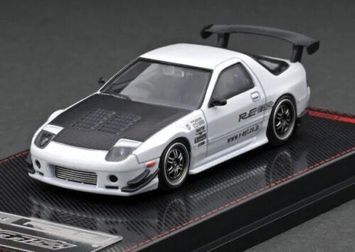 Modèle d'allumage Amemiya blanc mat Mazda RX-7 (FC3S) RE 1:64 voiture moulée sous pression IG2493 - Photo 1 sur 4