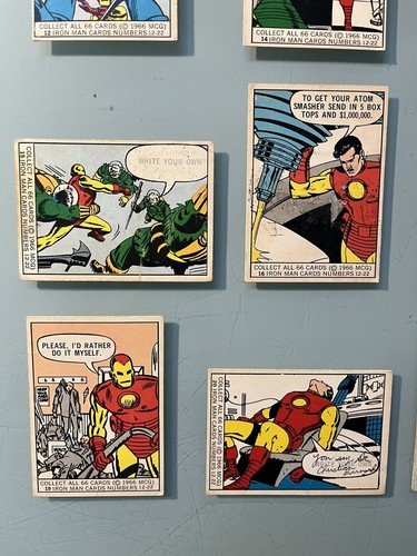 1966 Donruss Marvel Super Hero # 12 - 22 Iron Man 9 Cards - Picture 4 of 6