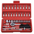 Ratchet Socket Wrench 53-Piece Tool Set Auto Repair Tool Kit Multi-Functional