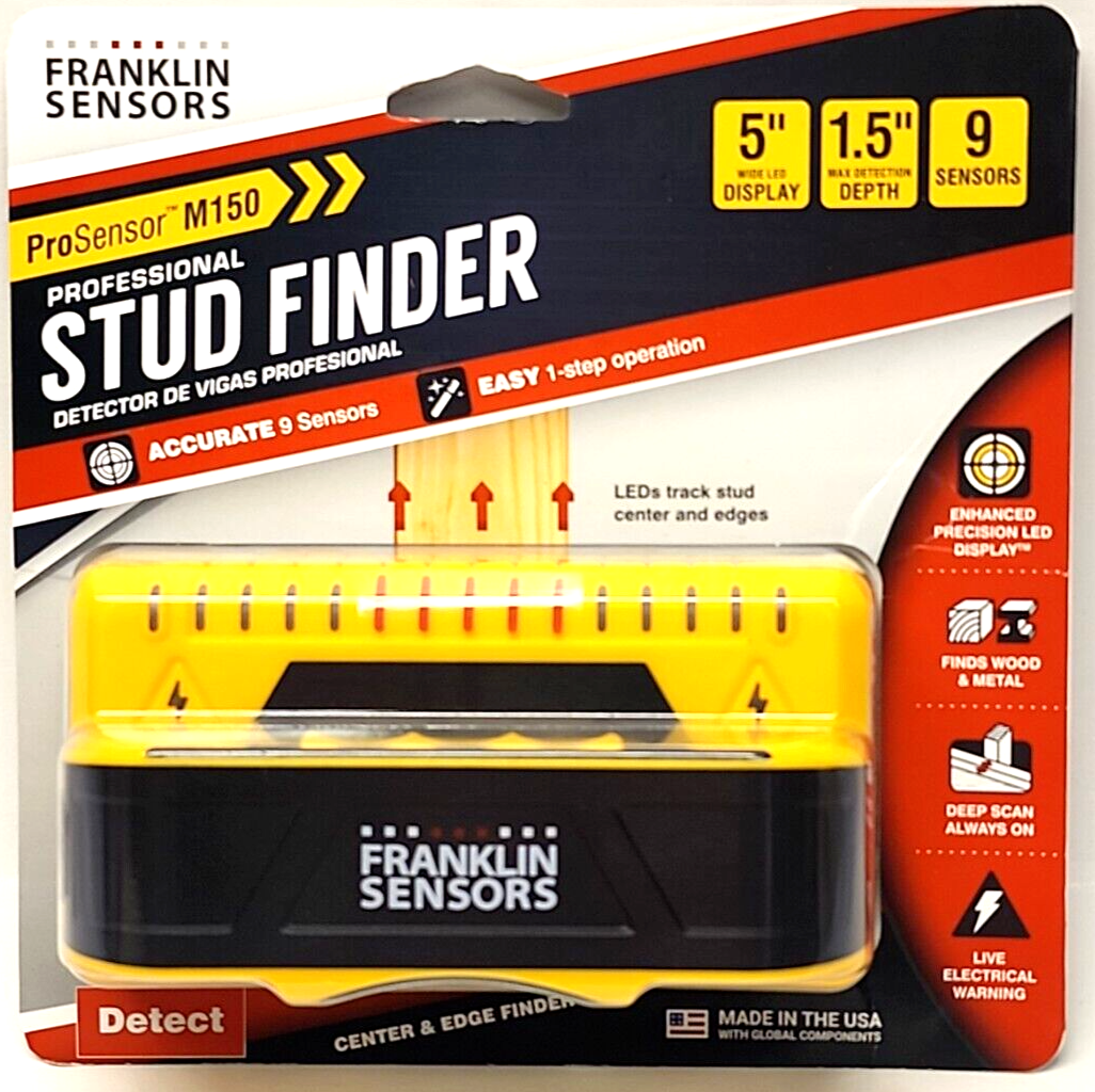 Franklin Sensors ProSensor M150 Professional Stud Finder 9 Sensors 1.5