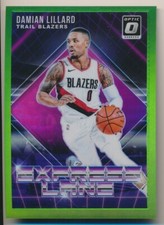 DAMIAN LILLARD #19 2018-19 Donruss Optic LIME GREEN PRIZM EXPRESS LANE 117/149