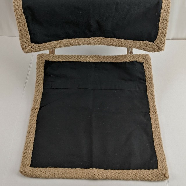 Hobby Lobby Pillow Covers 18" x 18" Skull White Black Woven Jute Trim