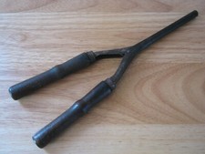 Antique/Vintage Metal Curling Iron with Wooden Handles