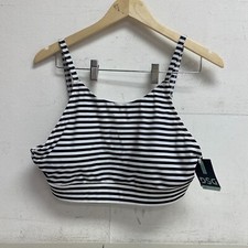 DSG Women's Swim May Printed Racerback Top Even Stripe Black/White DSW2697PRT