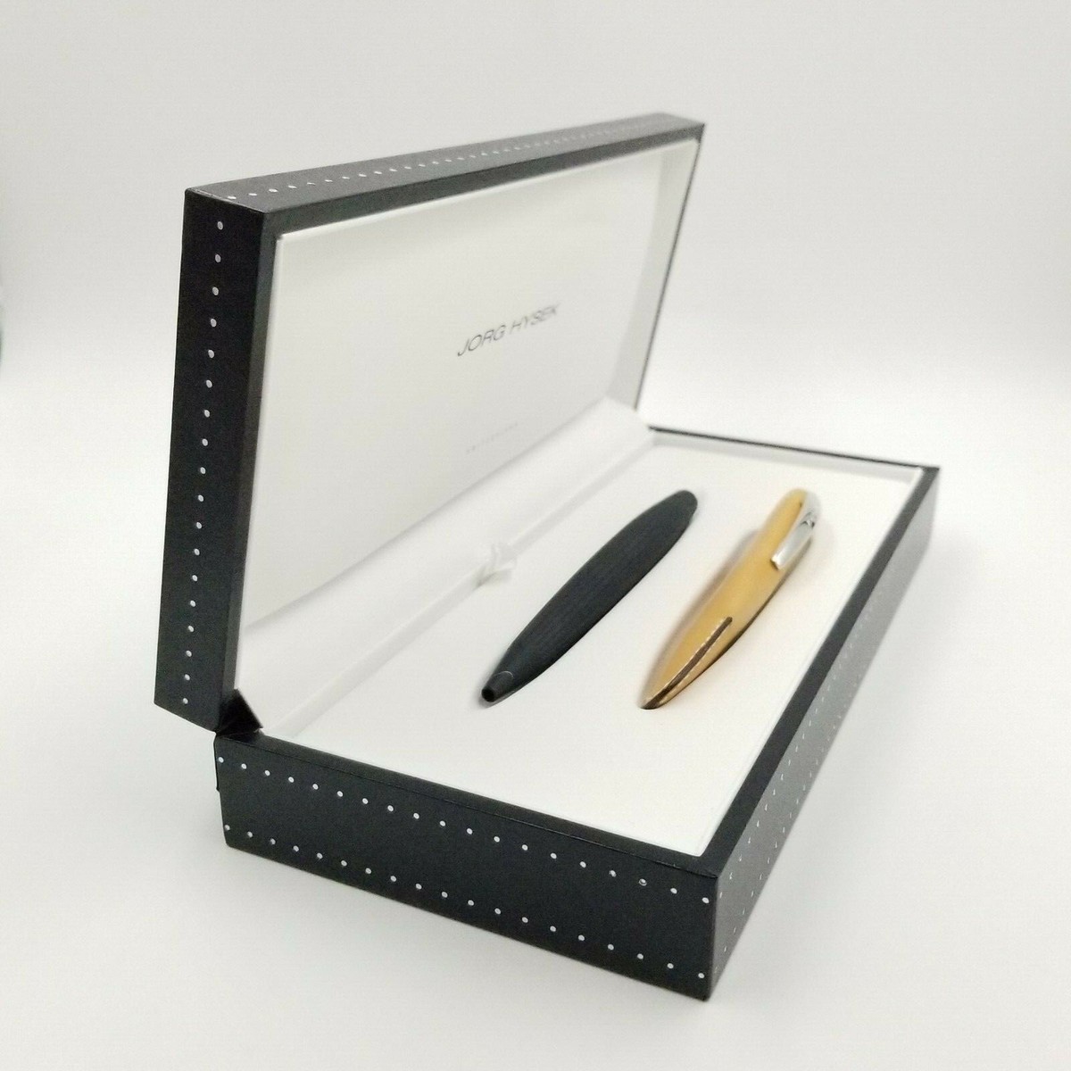 Jorg Hysek Pen Black Rollerball with Leather Case and Jorg Hysek Pen Black Rollerball with Leather Case and