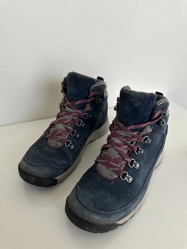 Danner Adrika Botas de Senderismo Lana Azul Marino Púrpura Impermeable Cuero Para Mujer 7.5 EU 38 Foto 3 de 4