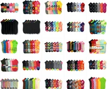  Wholesale Lot Women's Girl Mixed Assorted Designs Ankle No show Low Cut Socks  