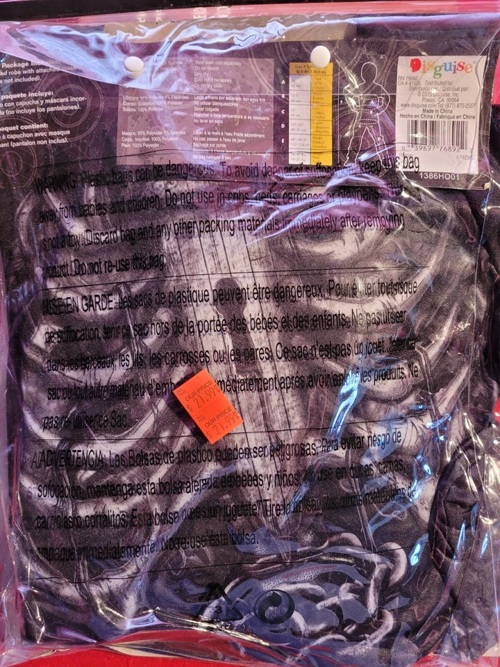 Disfraz de Halloween Reaper para niño talla 4-6 Foto 4 de 4