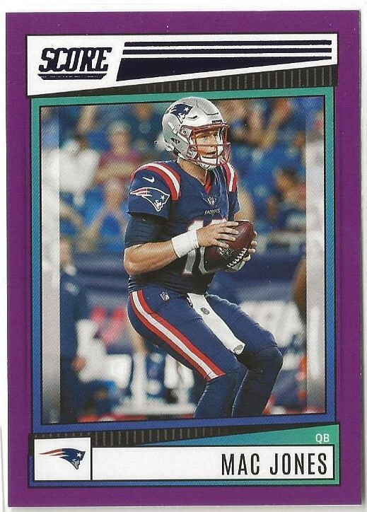 MAC JONES - Quarterback - Patriots 2022 Panini Score Purple Parallel #284 (837a)