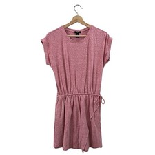 GAP Faux Wrap Dress Size XS Short Sleeve Apple of My Eye Pink Heathered 340247