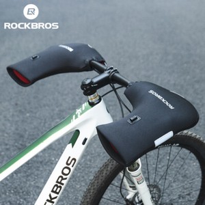 ROCKBROS Handlebar Mittens Electric Heated Mountain  Gloves Windproof Reflective