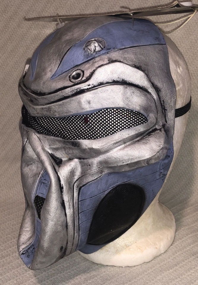 PARTY KING Goma Iluminada CYBORG Azul y Plata Máscara Facial/Disfraz de Halloween Foto 3 de 4