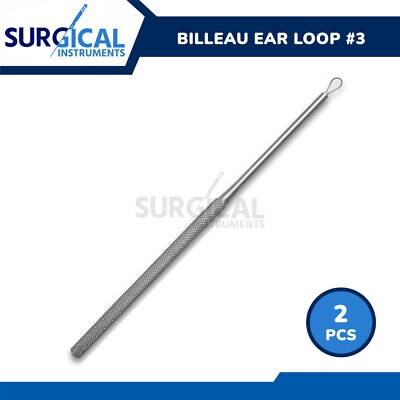 2 BILLEAU Flexible Ear Loop 6.50'' Large Size #3 German Grade