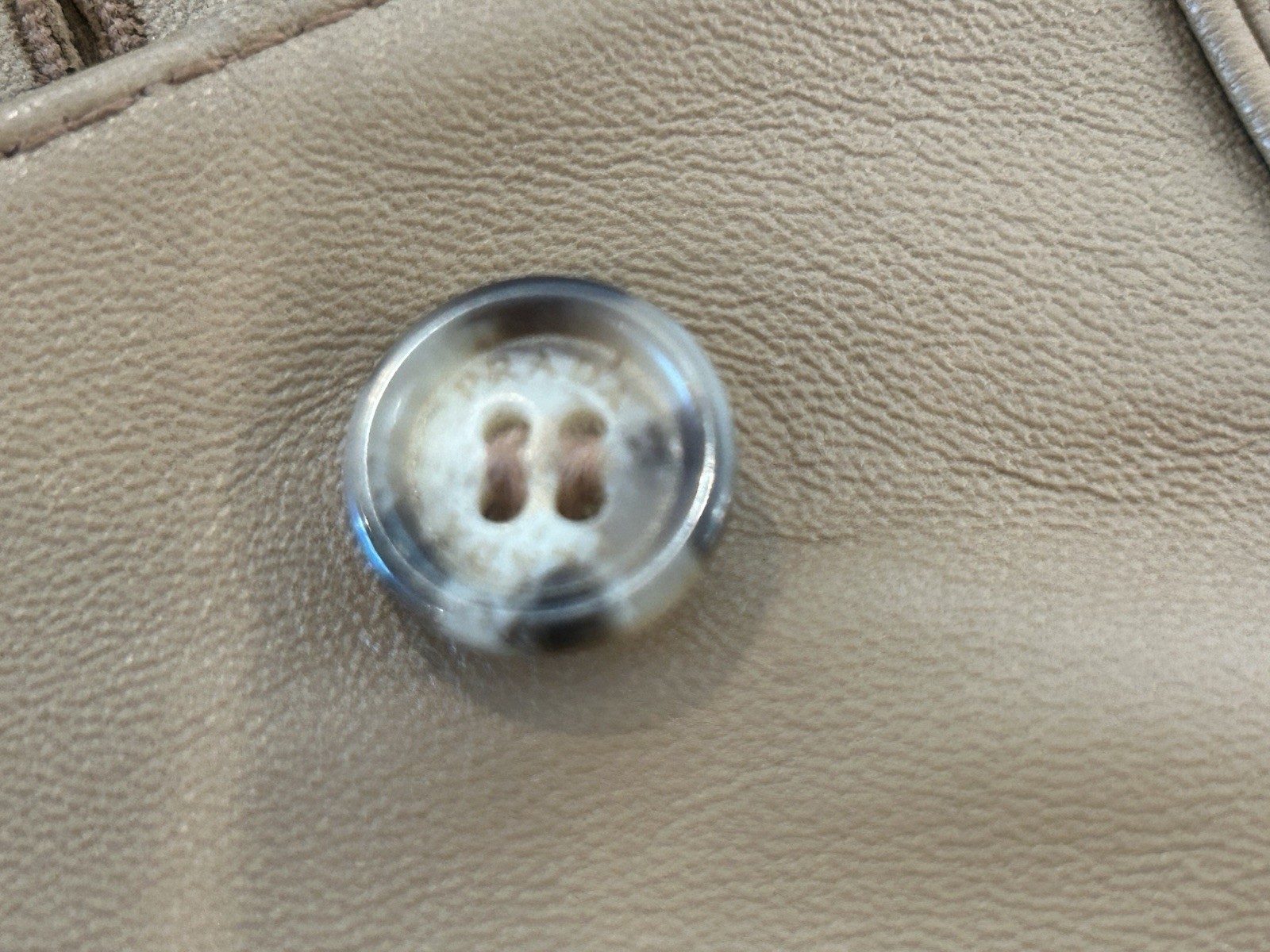 PRADA Brown Leather Button Jacket 40 - image 14